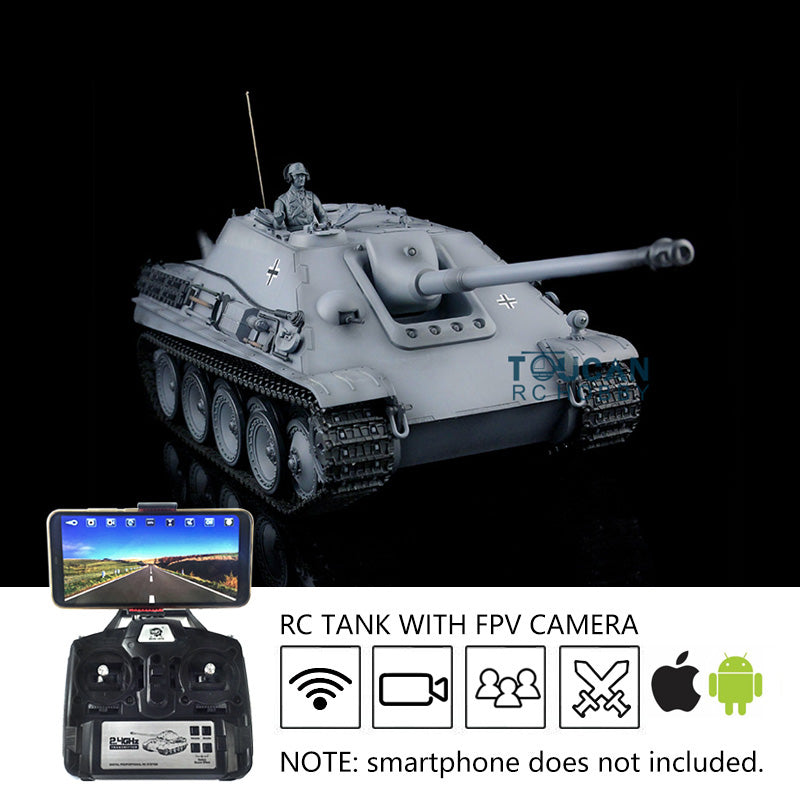 Henglong 1/16 TK7.0 Remote Control Tank Model 3869 Plastic Jadpanther w/ FPV Sound Effect BB Shooting IR Battling Tank Model