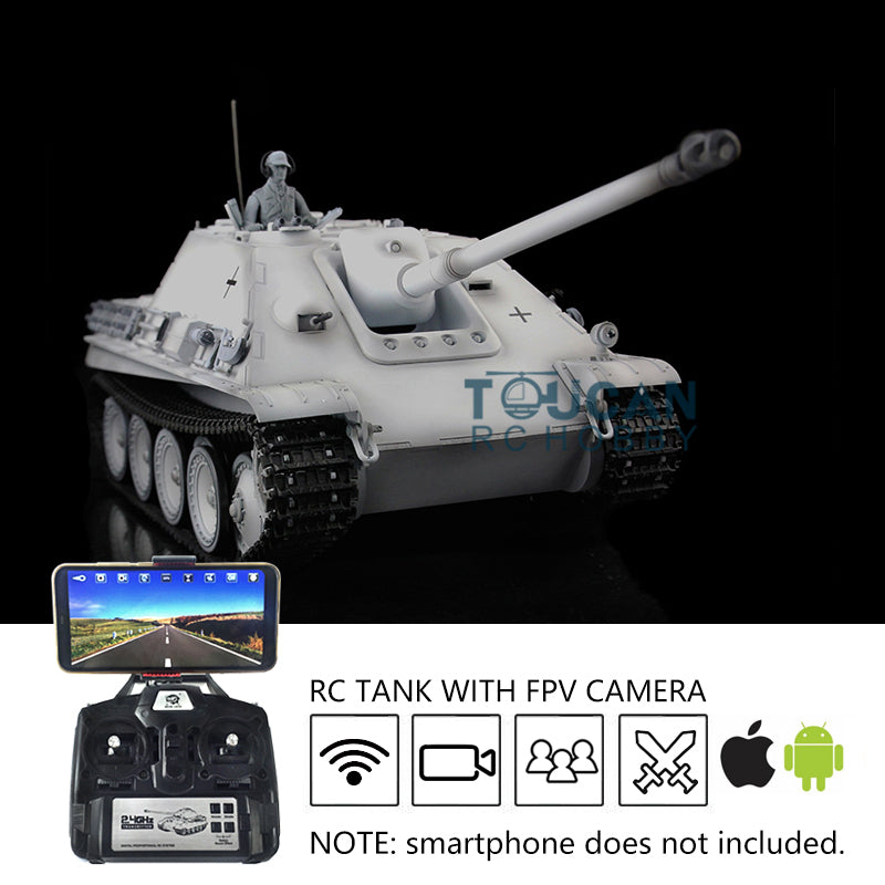 Henglong 1/16 TK7.0 Remote Control Tank Model 3869 Plastic Jadpanther w/ FPV Sound Effect BB Shooting IR Battling Tank Model