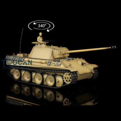 Henglong 1/16 Plastic Radio Control Tank 3879 TK7.0 German Panther G RTR Tank 2.4G w/ Engine Sound Smoking Gearbox on RC Tank