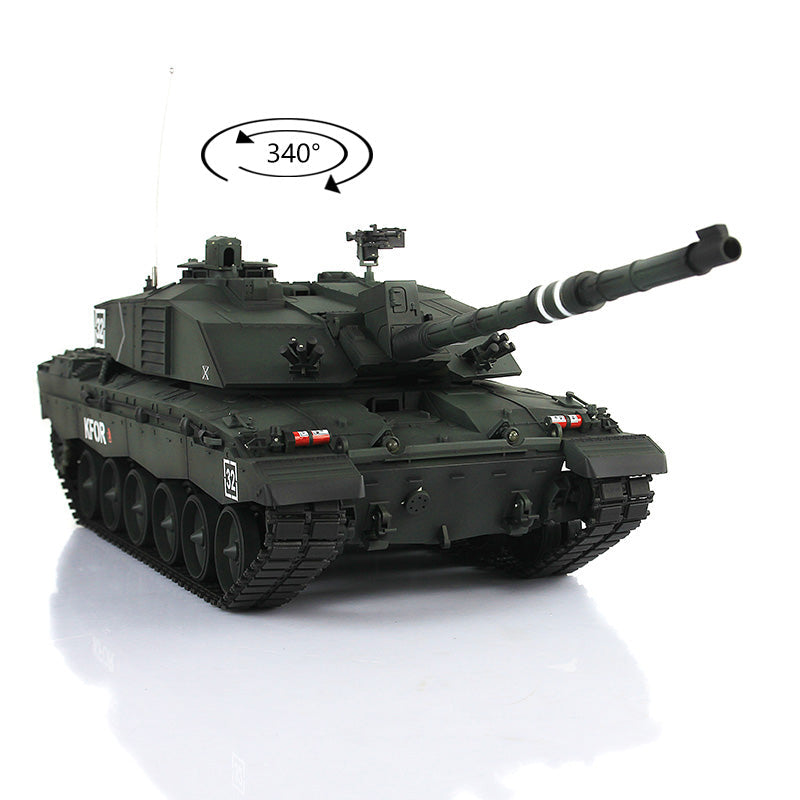 Henglong 1/16 Scale 7.0 2.4Ghz Plastic Version British Challenger II RTR RC Tank Model 3908 340 Turret Air Soft IR System