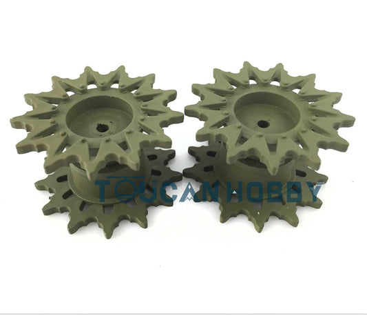 US Warehouse Henglong Plastic Sprockets Spare Parts Replacement for DIY 1/16 Scale USA M4A3 Sherman RC Tank 3898 Model