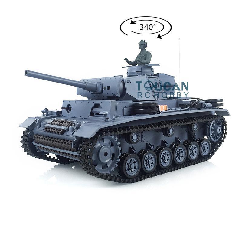 US Warehouse 2.4Ghz Henglong 1/16 Scale 7.0 German Panzer III L RTR RC Tank Model 3848 Transmitter Main Board 340 Degree Turret